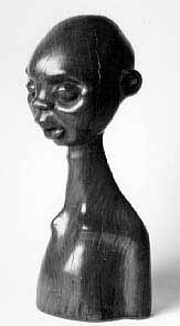 LS5801 Lucas SITHOLE "Head" 1958 Indigenous wood 053x021x022 cm