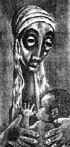 LS6208 Lucas SITHOLE "Black Madonna" 1962 Oil/board (meas. unknown)