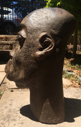 LS6211 LUCAS SITHOLE "Old Man", 1962 - Lebombo ironwood - abt. 42 cm H (left view)