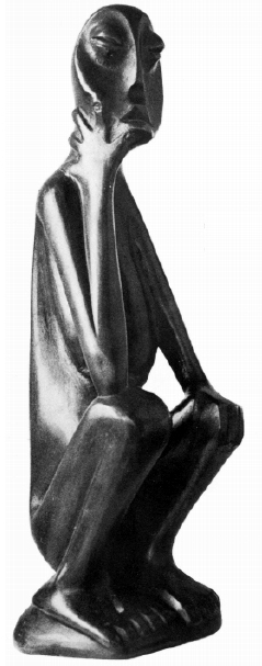 Lucas SITHOLE LS6317.2 "Seated figure" ("Thinking"), abt. 1963 - bronze 2nd edition