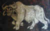 LS6818 Lucas SITHOLE "Buffalo (The Bull)" 1968 Acryl/paper/board 62x105 cm