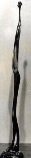 Lucas SITHOLE LS6833 "Pregnant woman", 1968 - Rhodesian kiaat - 83x11.5x??cm