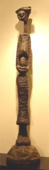 Lucas SITHOLE - LS7308 "Mother of the Chief" ("Mamaduna", 1973 - Rhodesian teak - 120x26x26 cm