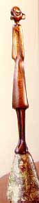 LS7312 Lucas SITHOLE "Humming" 1973 Mahogany on liquid steel base 035x005x005 cm