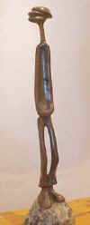 LS7411 Lucas SITHOLE "Caddy" 1974 Rhodesian teak on liquid steel base 063x014x012 cm