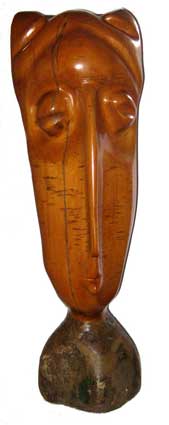 Lucas SITHOLE LS7546 "I wish I was a Queen", 1975 - Yellowwood on liquid steel base - 80.5 x 26.0 cm HxW