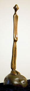 LS7571 Lucas SITHOLE "My name is Joe", 1975 - Wood on liquid steel base - 031x009x009 cm